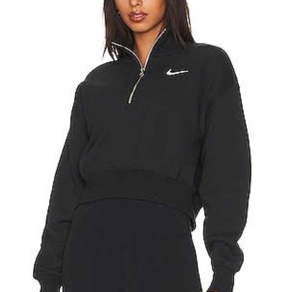 Nike Women's Black Quarter-Zip Sweatshirt